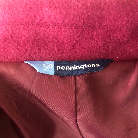 Penningtons size 1X cherry pink wool blend jacket blazer - Picture 7 of 9